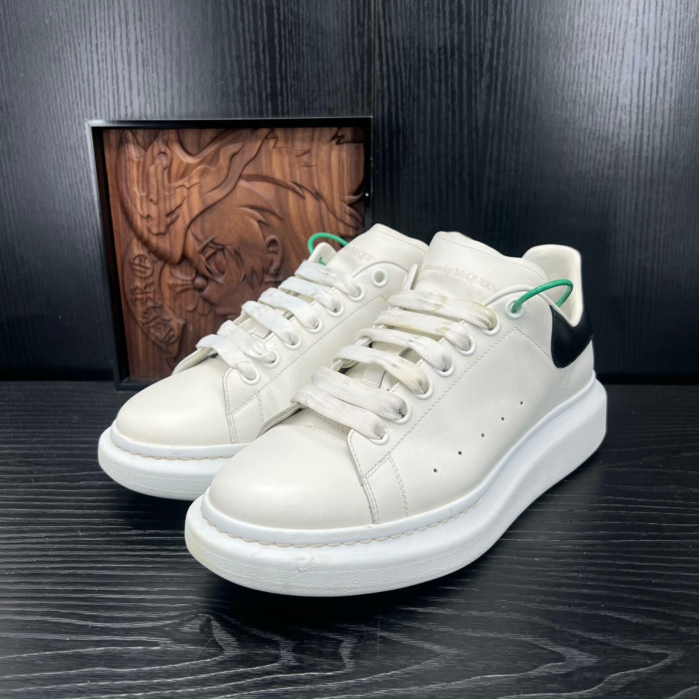 Alexander McQueen Alexander McQueen Leather Black Lowtop Sneakers 43 Men Size US 10 / EU 43 - 1 Thumbnail