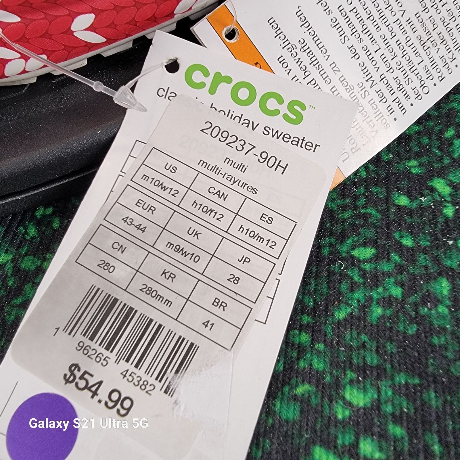 Crocs Crocs Classic Holiday Sweater Clog Sz 10M 12W Size US 10 / EU 43 - 7 Thumbnail