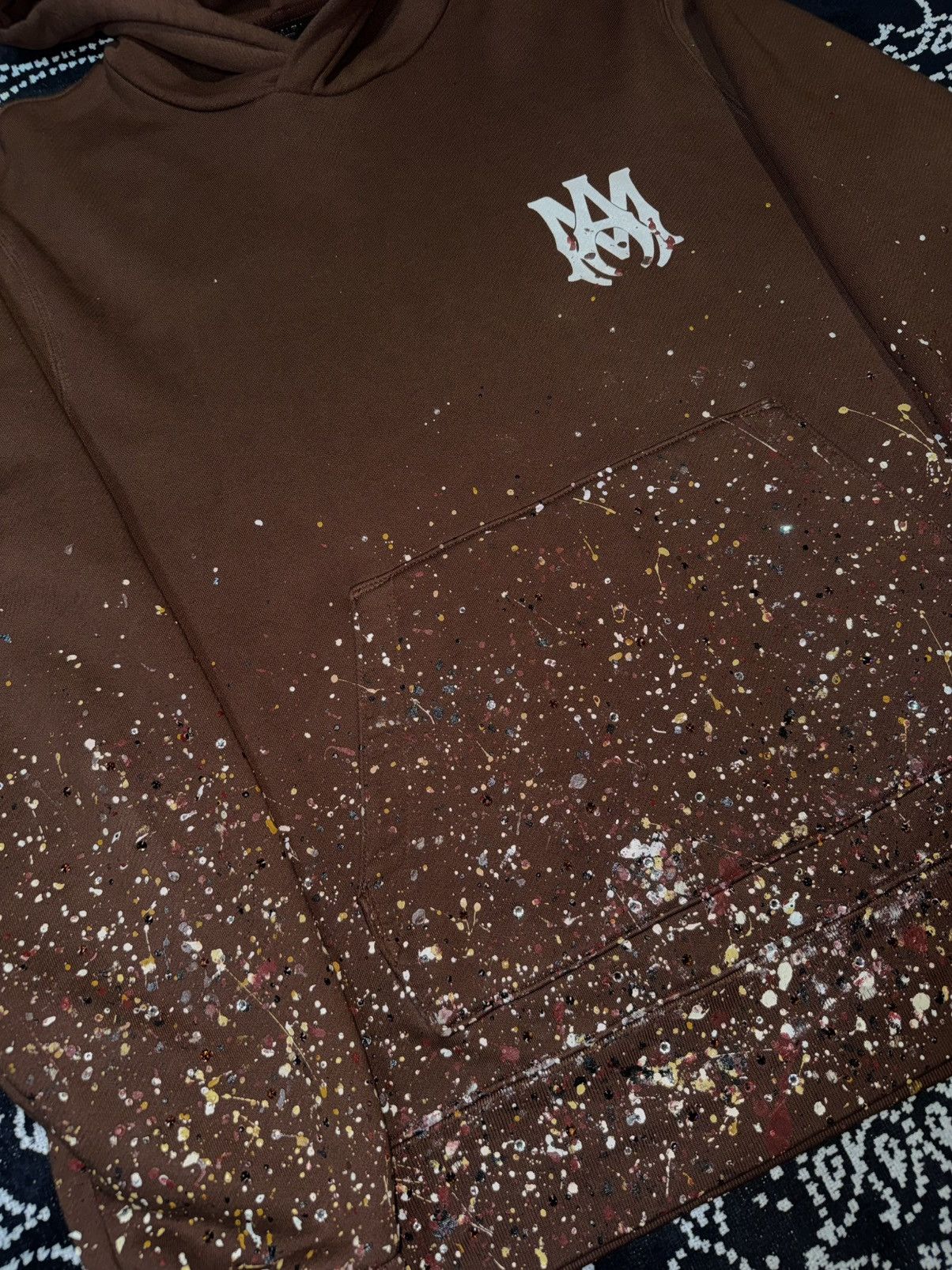 Amiri Amiri Crystal Paint Splatter Hoodie Size US L / EU 52-54 / 3 - 4 Thumbnail