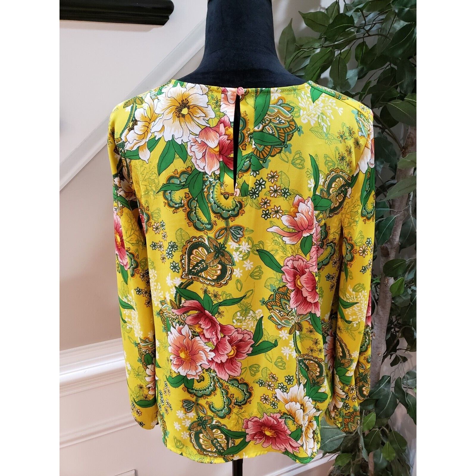 Loft Loft Floral Polyester Round Neck Long Sleeve Top Blouse XS Size XS / US 0-2 / IT 36-38 - 6 Thumbnail