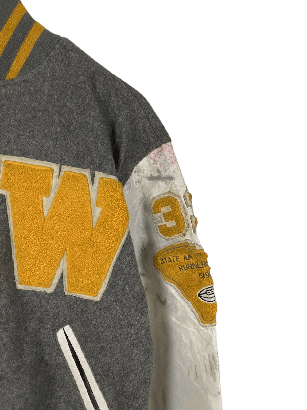 NEFF × Vintage Vintage NEFF Varsity Wool Leather Jacket 1994 Size US XL / EU 56 / 4 - 4 Thumbnail