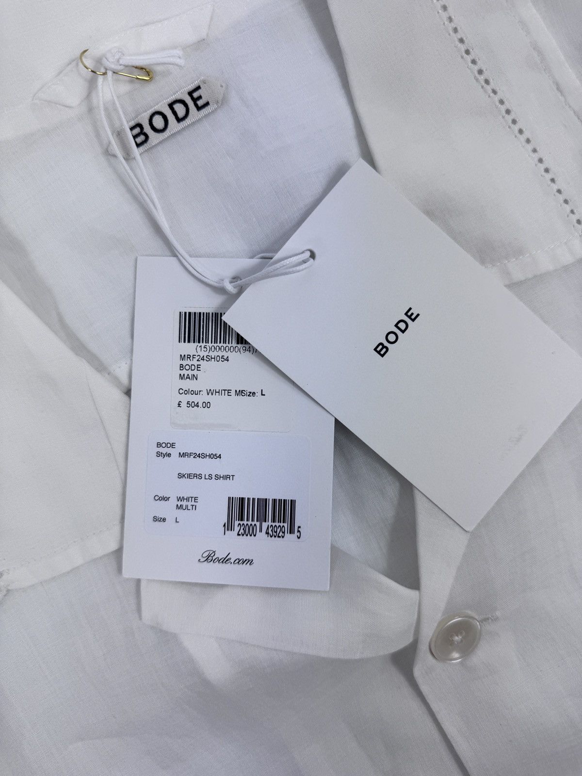 Bode SKIERS LINEN SHIRT Size US L / EU 52-54 / 3 - 6 Thumbnail