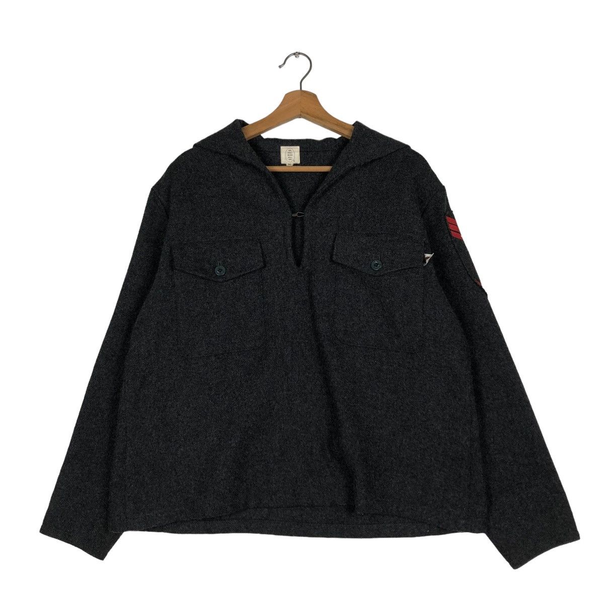 Bape 🔥VINTAGE BAPE NAVY ( NAVAL ACTION TEAM ) JACKET WOOL Size US M / EU 48-50 / 2 - 3 Thumbnail