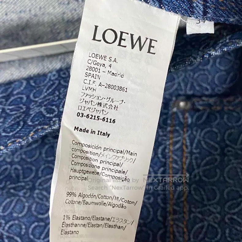 Loewe Loewe Patch pocket all-over logo denim jacket Size XXS / US 00 / IT 34 - 5 Thumbnail