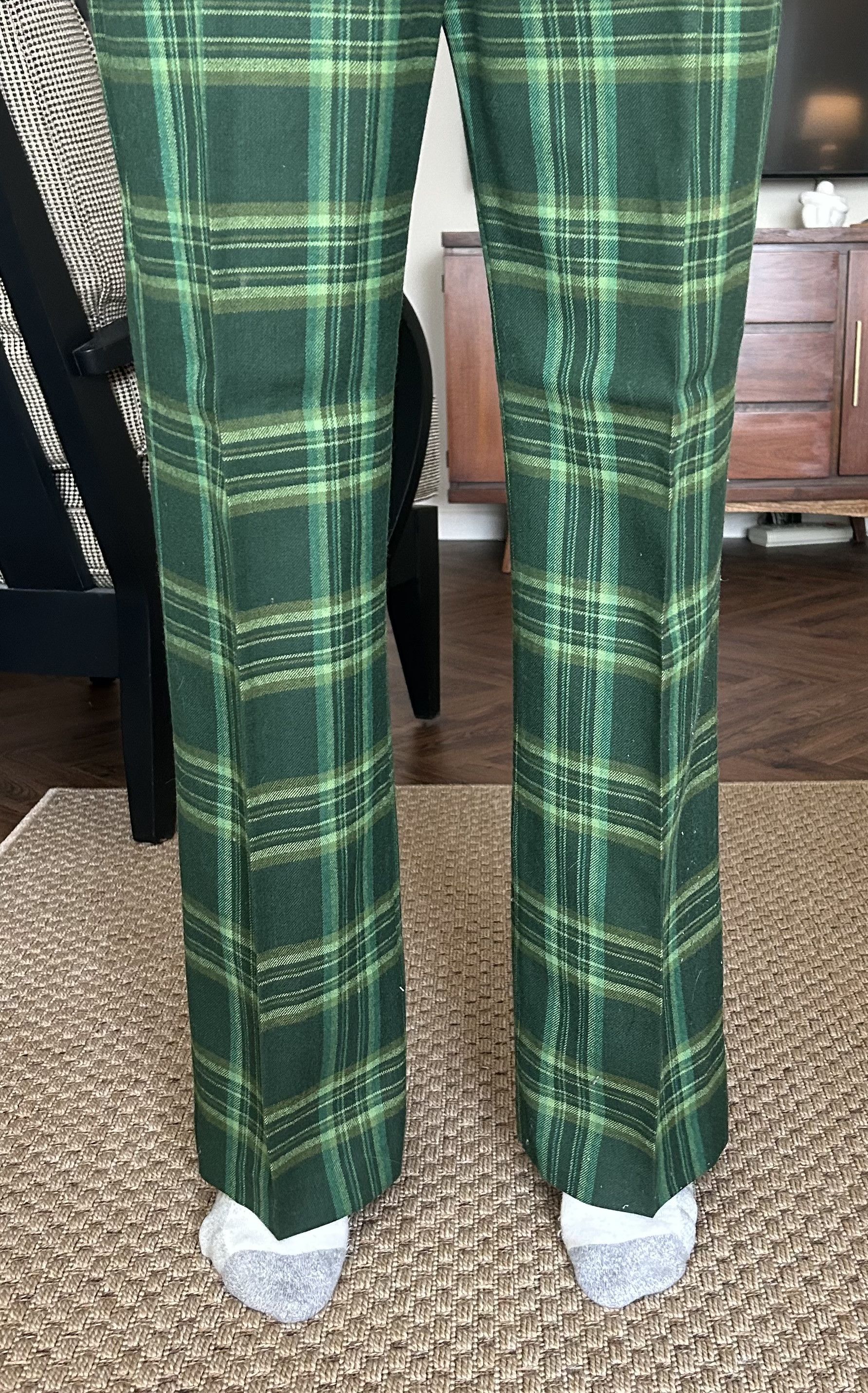 Highland VTG Wide Leg Trousers 100% Virgin Worsted Wool Size 27" / US 4 / IT 40 - 7 Thumbnail