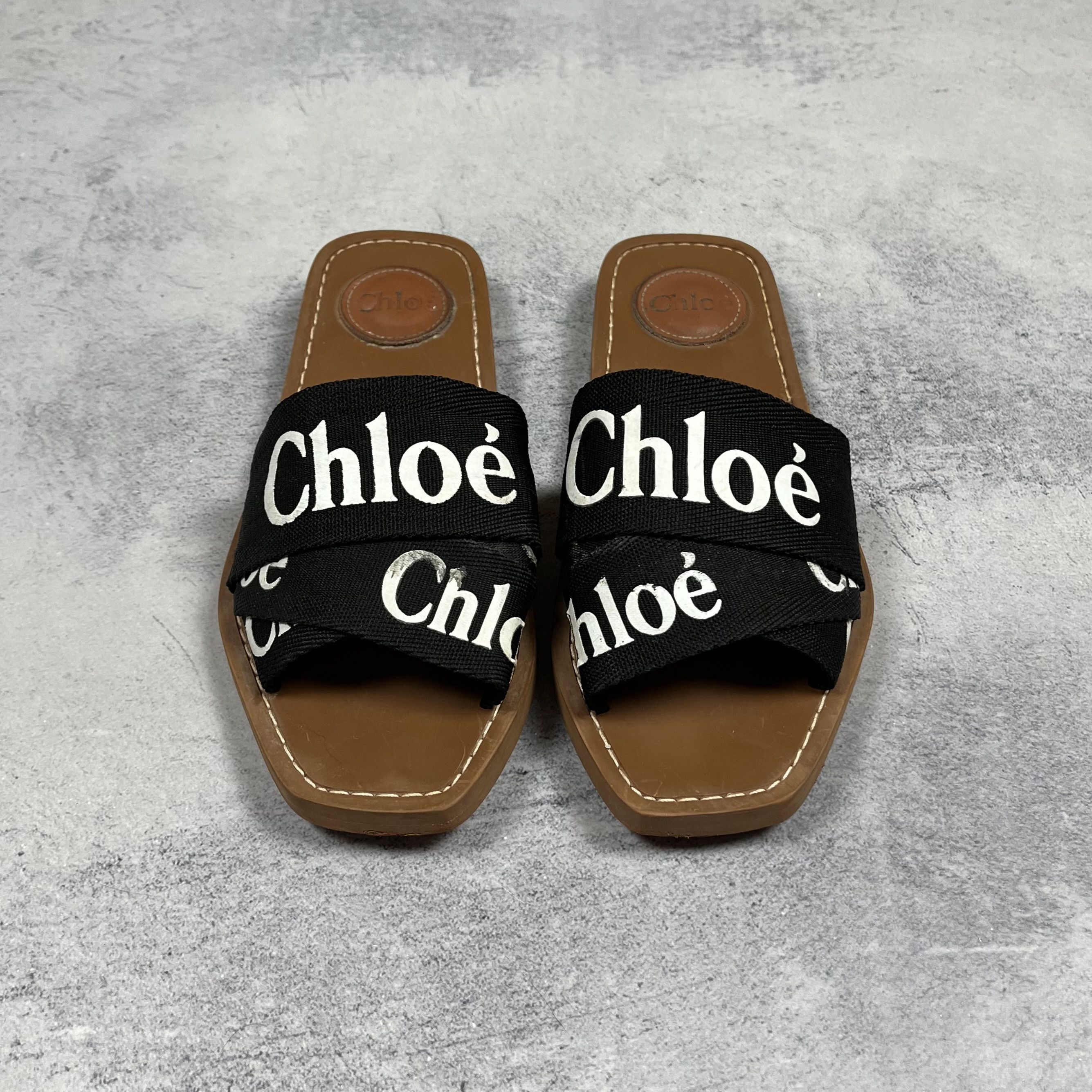 Chloe Ladies Chloe Woody Slide Flat Size 38 Size US 7.5 / IT 37.5 - 2 Thumbnail