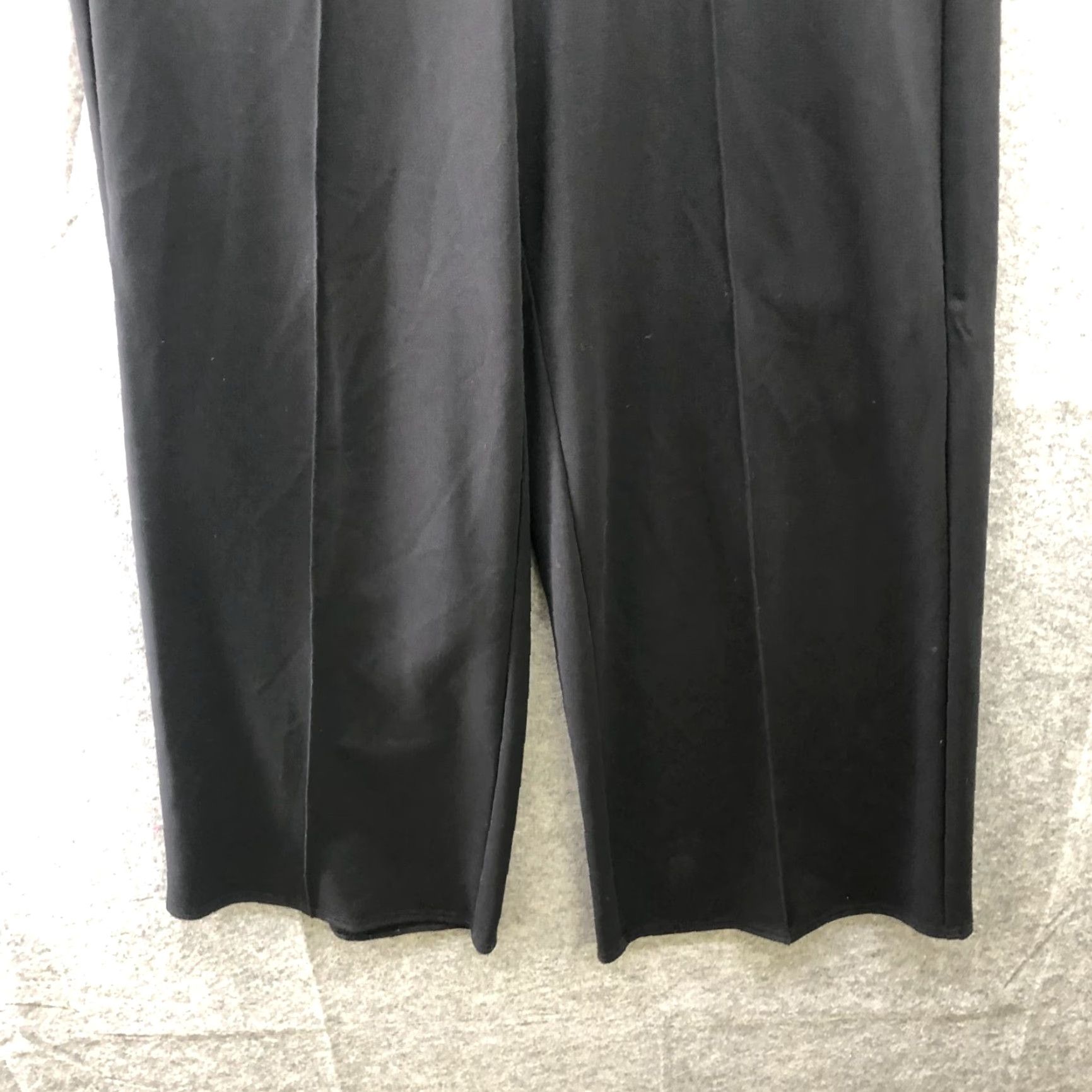 Bar III Bar lll Pants Womens L Black Ponte Knit High Rise Wide Leg Creased Size 36" / US 14 / IT 50 - 4 Thumbnail