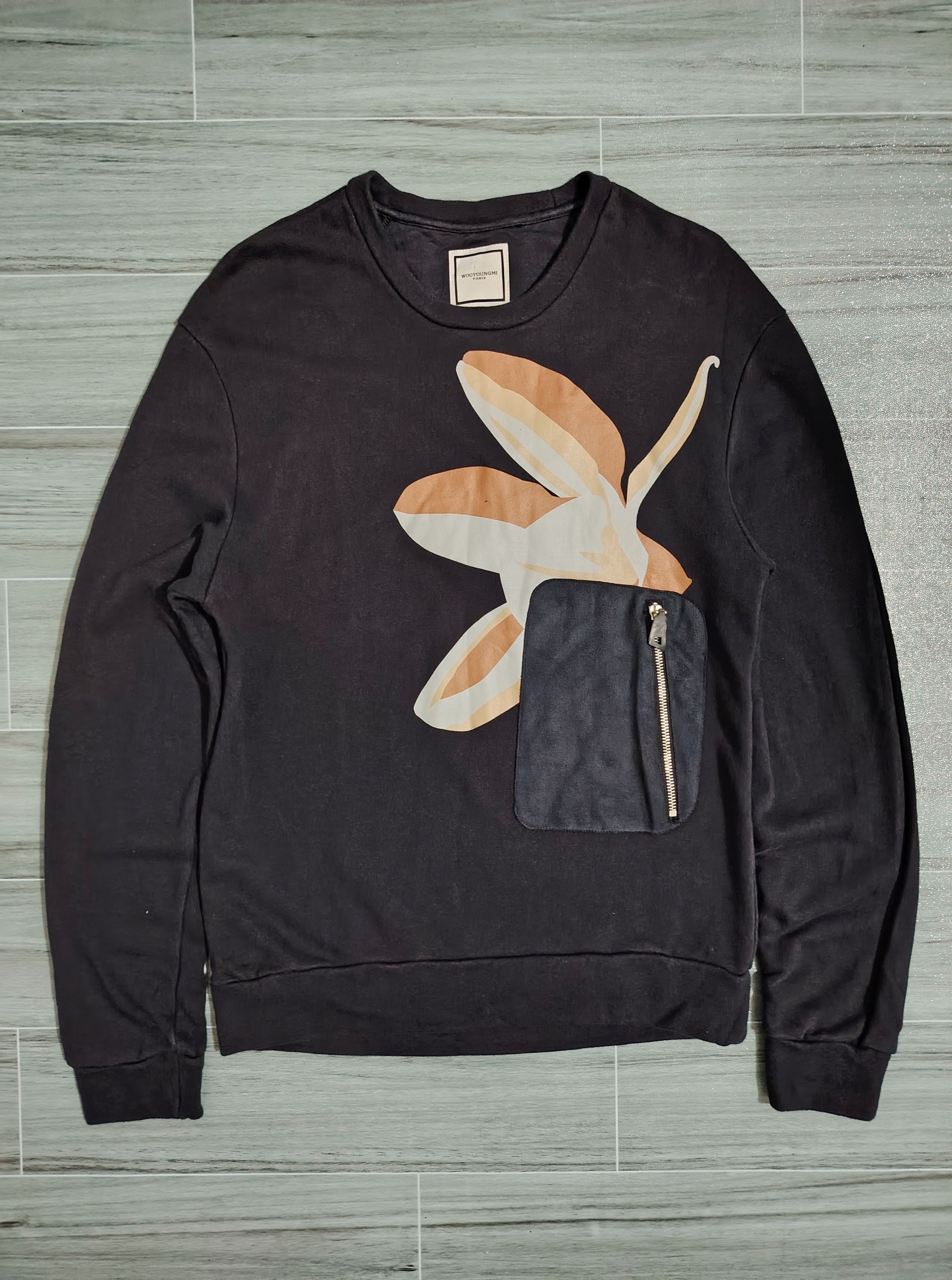 Wooyoungmi WOOYOUNGMI - Flower Print Sweatshirt Size L / US 10 / IT 46 - 1 Thumbnail