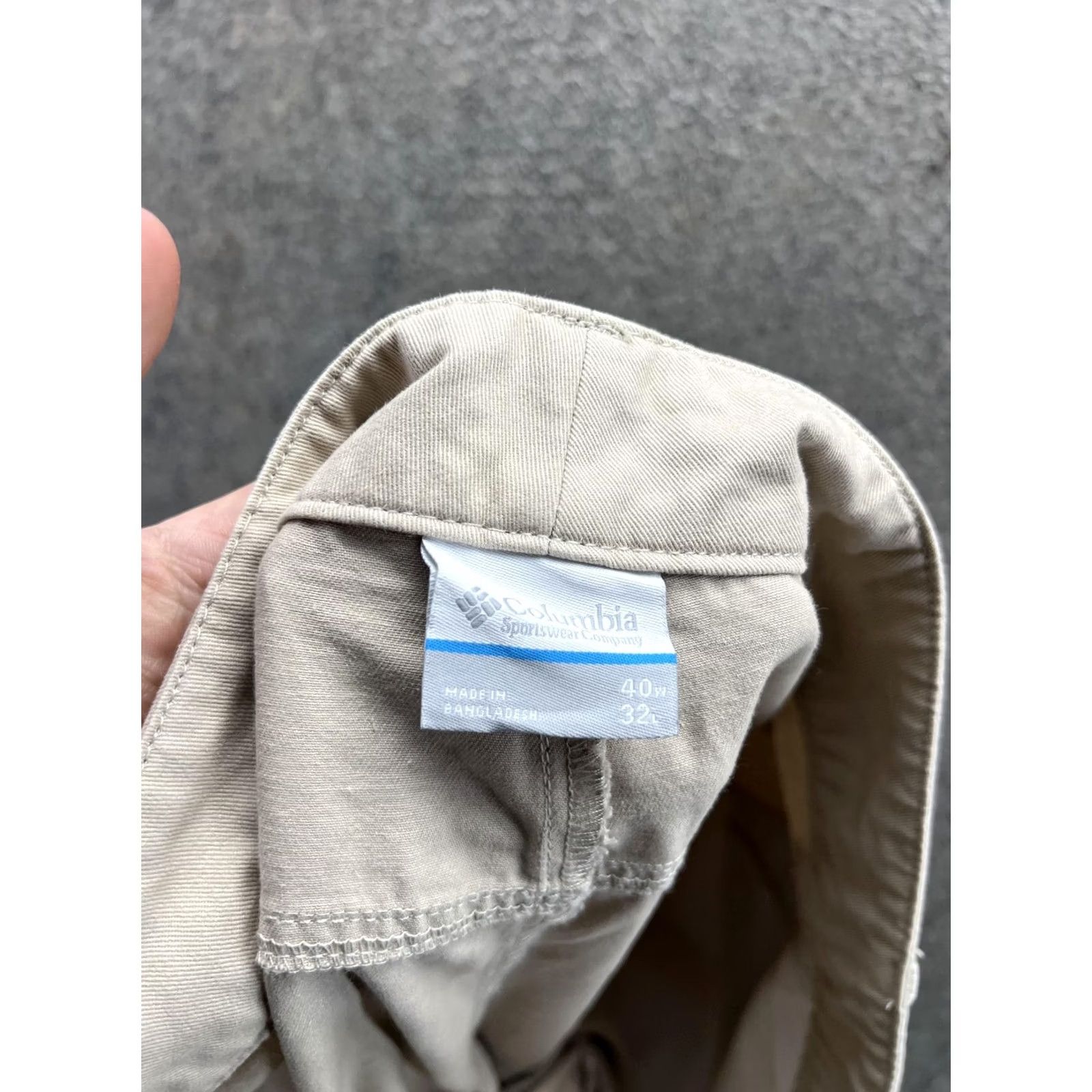 Vintage Columbia Pants Mens 40x32 Beige Chino Cotton Regular Fit Straight Leg Casual Size US 40 / EU 56 - 4 Thumbnail
