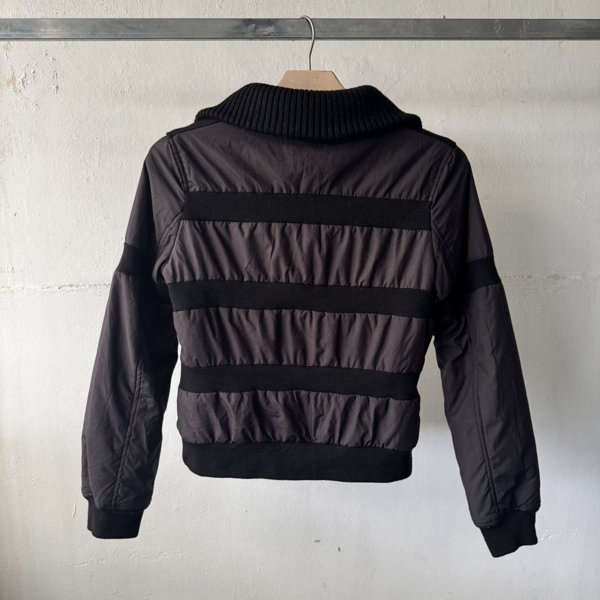 MM6 Artisan Black Stripped Puffer Like Maison Margiela Jacket Size US XS / EU 42 / 0 - 9 Thumbnail