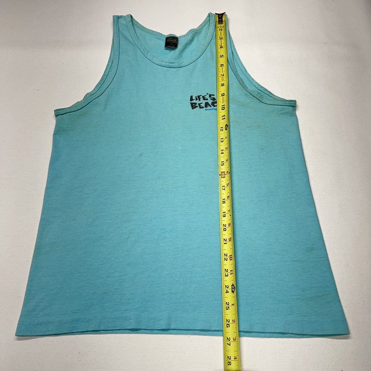 Anvil × Vintage Lifes A Beach Tee Shirt Sleeveless Surf Cartoon 90s Size US L / EU 52-54 / 3 - 21 Thumbnail