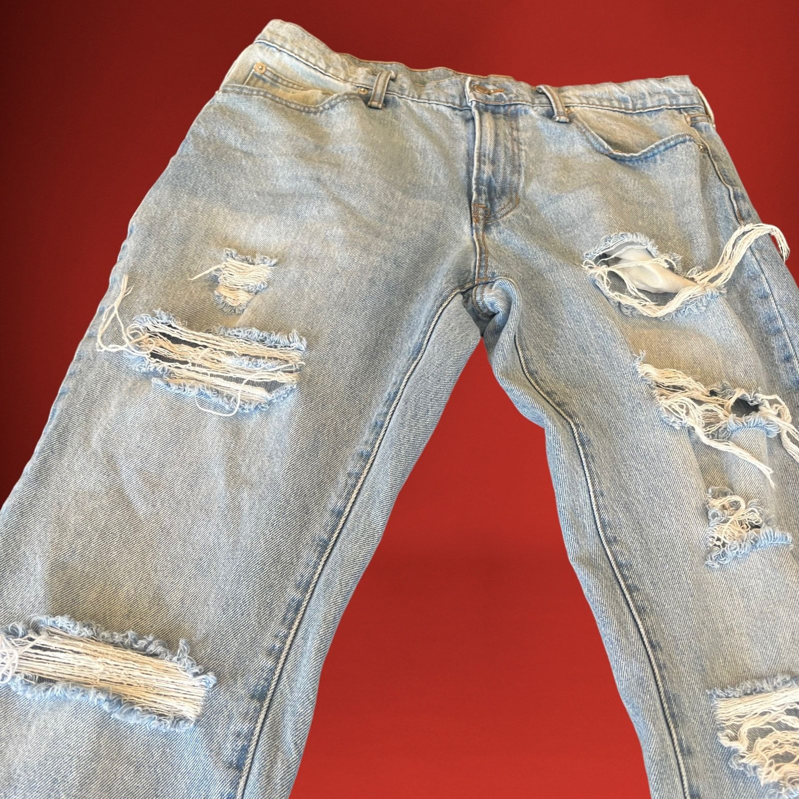 Arizona Jean Co. Arizona Jeans Men's 34 x 30 Athletic Taper Distressed Denim Size US 34 / EU 50 - 7 Thumbnail