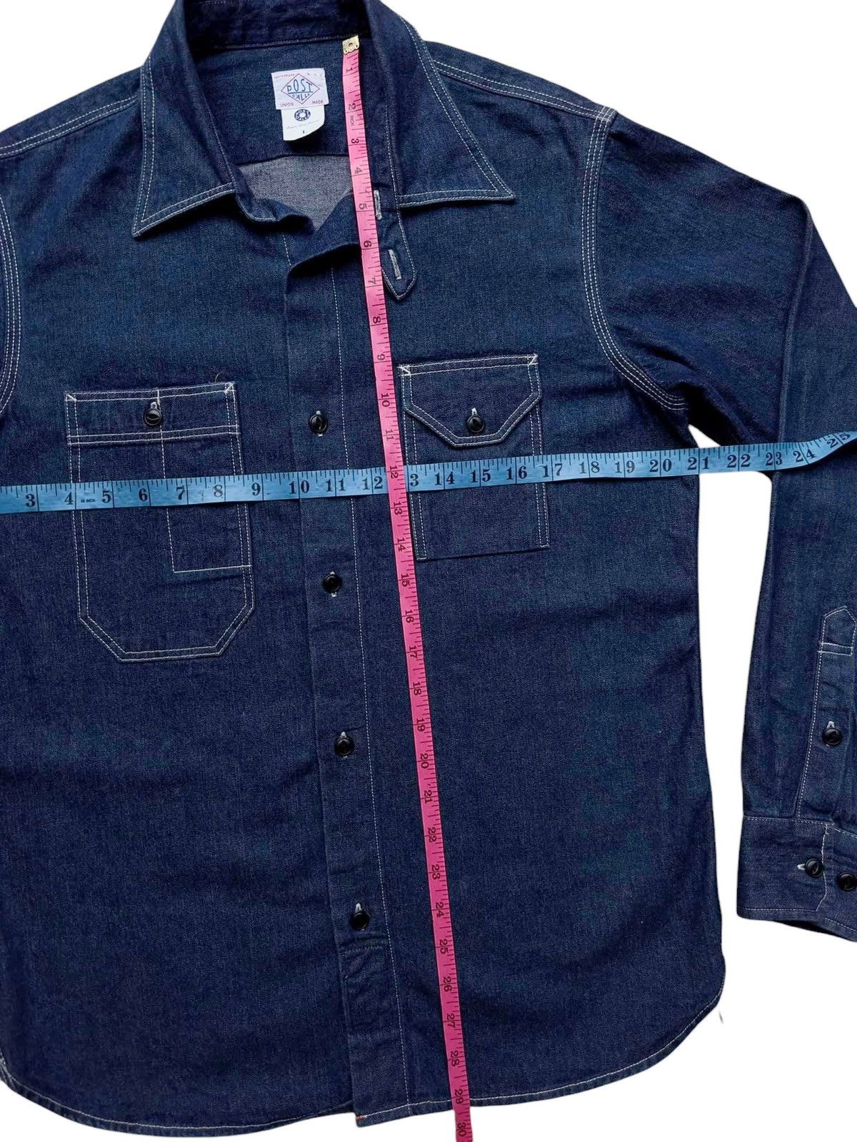 Post Overalls 30s Inspired Denim Shirt Size US L / EU 52-54 / 3 - 3 Thumbnail