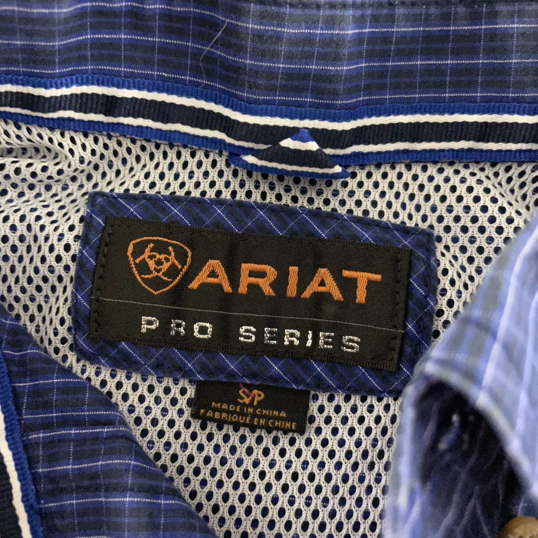 Ariat Ariat Pro Series Plaid Long Sleeve Button-Up Shirt Men's S Blue Size US S / EU 44-46 / 1 - 3 Thumbnail