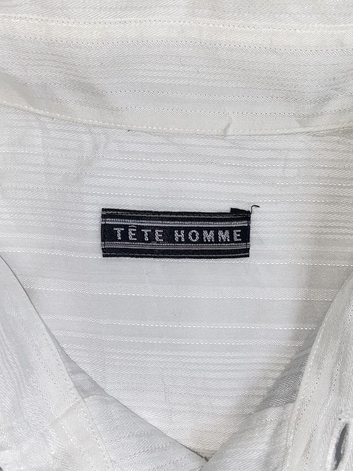 Issey Miyake × Japanese Brand × Tete Homme TETE HOMME White Striped Shirt Size US XS / EU 42 / 0 - 6 Thumbnail