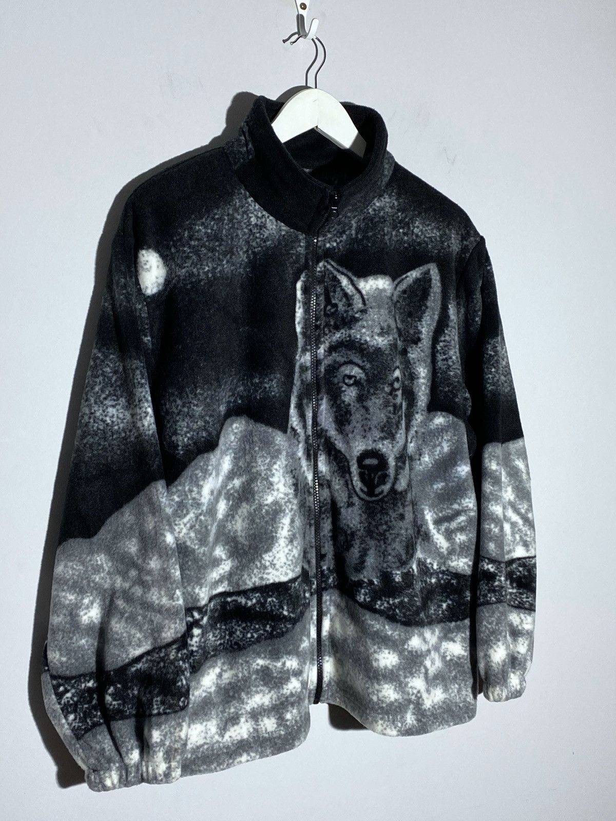 Vintage Vintage All Over Print Wolf Fleece Jacket Supreme Vibes Rare Size US M / EU 48-50 / 2 - 3 Thumbnail
