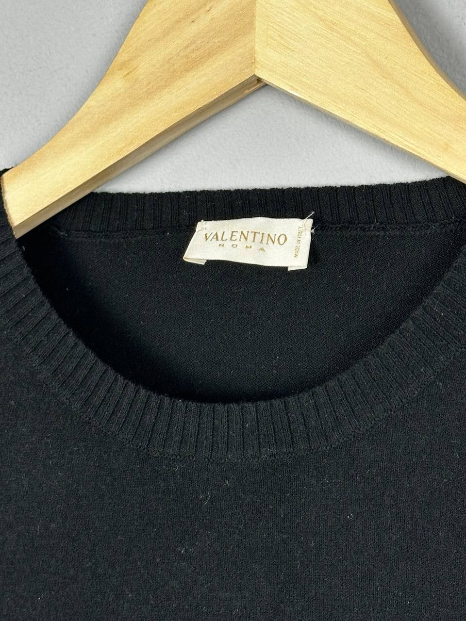 Valentino Valentino Roma Black Knitted Luxury T Shirt Size XS / US 0-2 / IT 36-38 - 5 Thumbnail