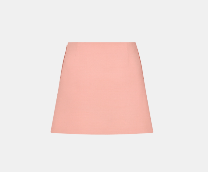 Dior o1w1db10925 421J45 Flared Mini Skirt in Pink Size 27" / US 4 / IT 40 - 2 Thumbnail