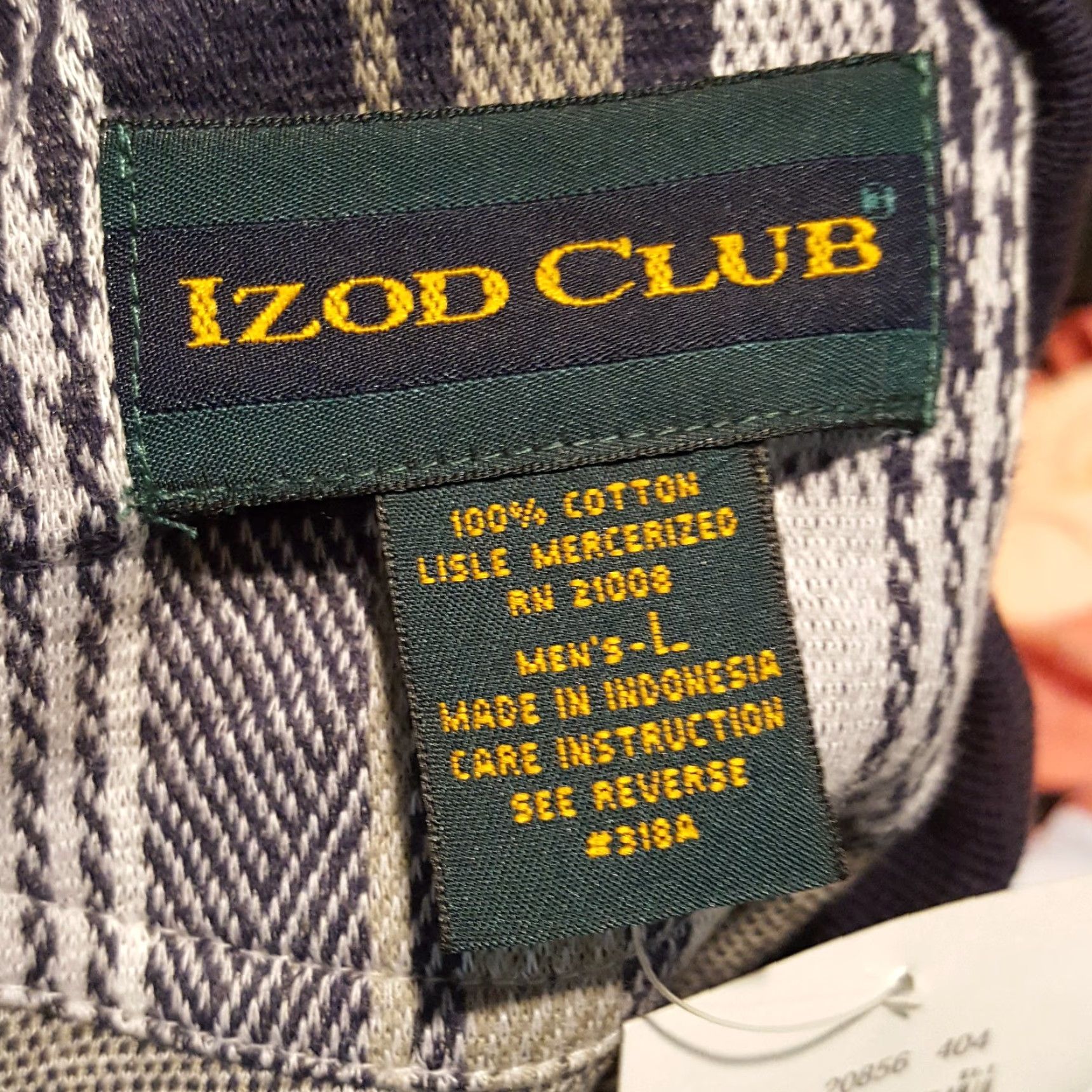 Izod VINTAGE IZOD Polo Shirt Mens Y2K Gray Plaid Surf Skater Grunge 90s Preppy Golf Collared Knit Cotton Short Sleeve Size L Size US L / EU 52-54 / 3 - 7 Thumbnail