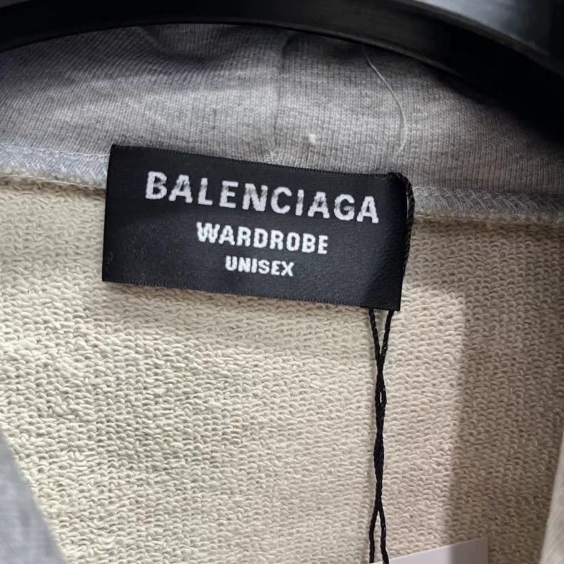 Balenciaga Balenciaga latest grey letter pattern embroidered hooded sw Size US XS / EU 42 / 0 - 2 Thumbnail