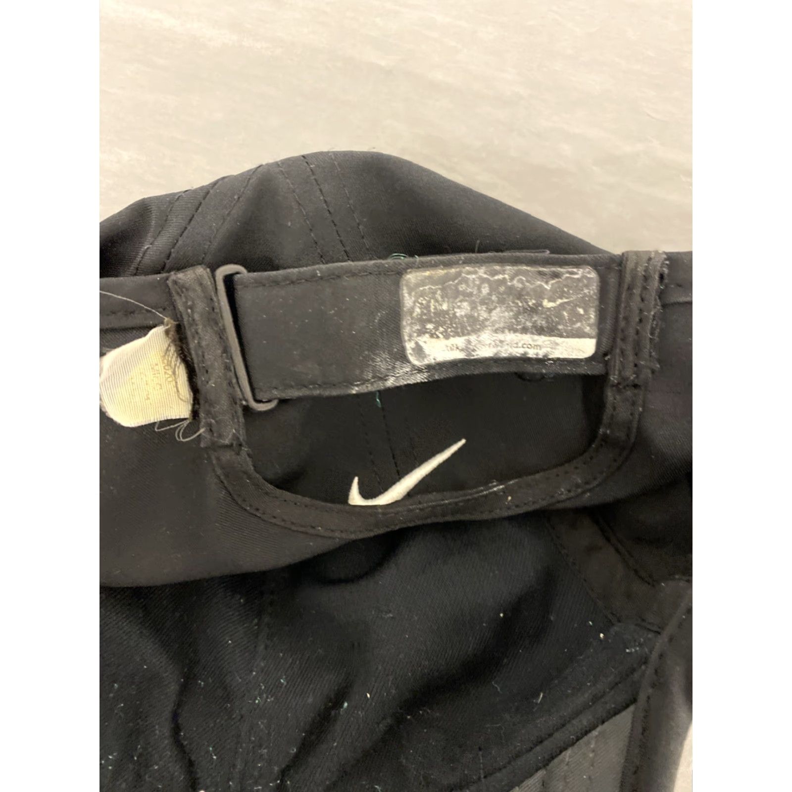 Nike VINTAGE Nike Dri Fit Baseball Cap Snapback M/L Black White Logo /662 Hat Men Size ONE SIZE - 6 Thumbnail