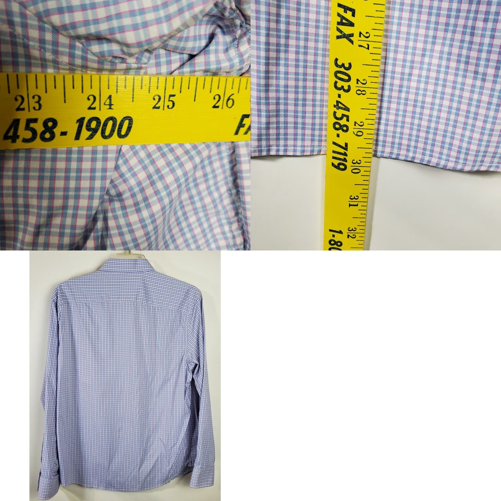 UNTUCKit UNTUCKit Shirt Mens XL Blue Pink Check Long Sleeve Button-Up Casual Golf Office Everyday Size US XL / EU 56 / 4 - 8 Thumbnail