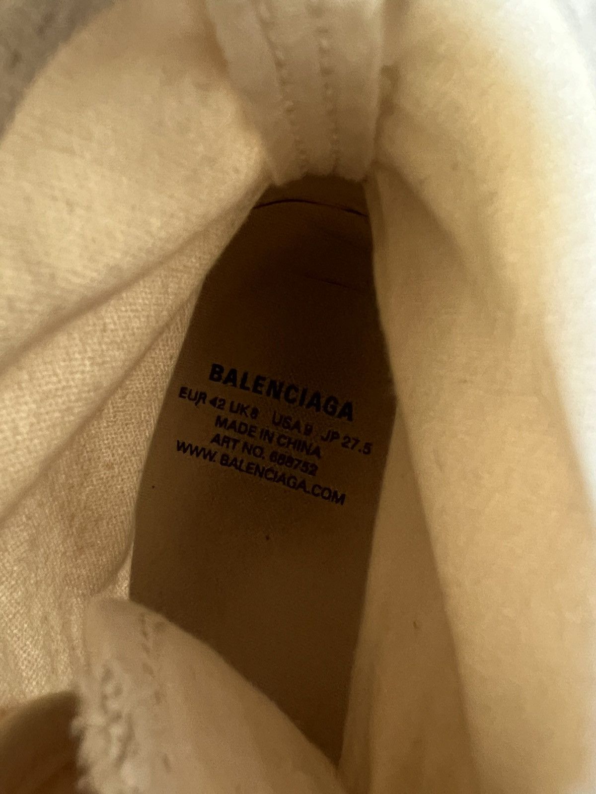 Balenciaga Balenciaga White Hightop Sneaker Size US 9 / EU 42 - 8 Thumbnail