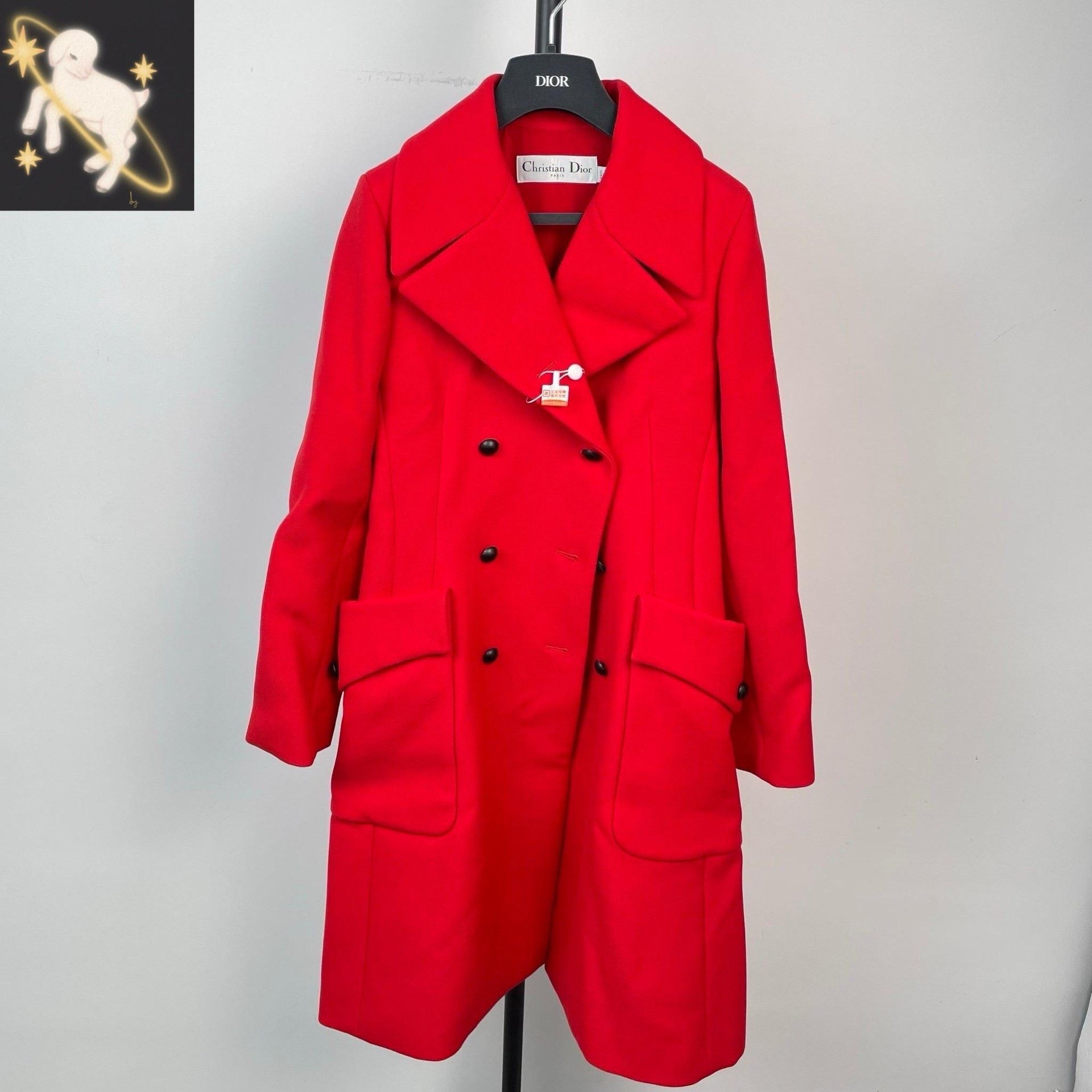 Dior Dior Long Red Coat M Women Size M / US 6-8 / IT 42-44 - 1 Thumbnail