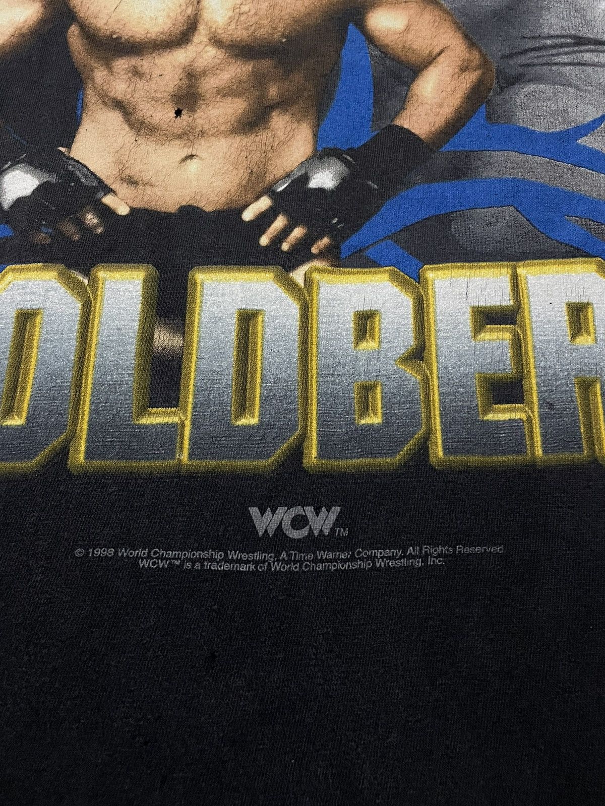 WWE Vintage 1998 Iconic WWE Goldberg Big Print Distressed Tshirt Size US L / EU 52-54 / 3 - 6 Thumbnail