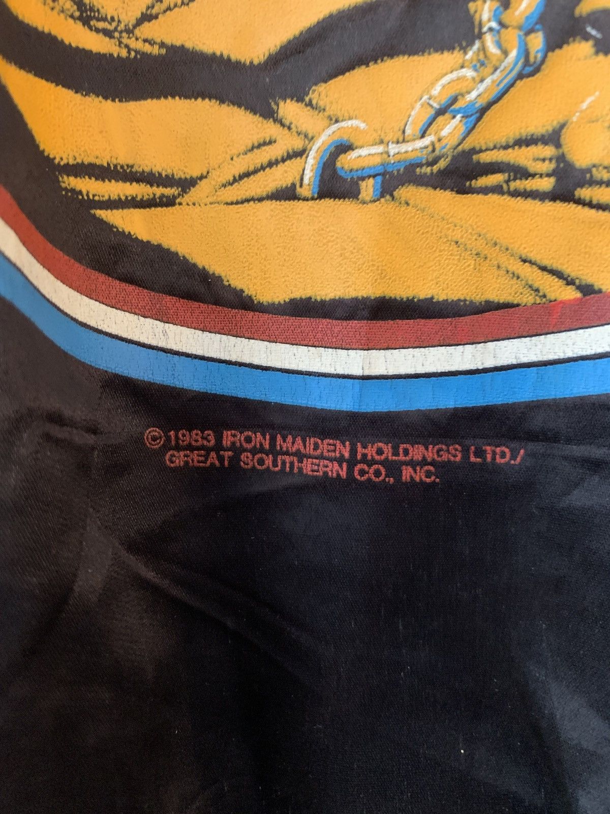 Iron Maiden × Vintage Vintage 1983 Iron Maiden Piece Of Mind Tour Bomber Jacket Size US S / EU 44-46 / 1 - 2 Thumbnail