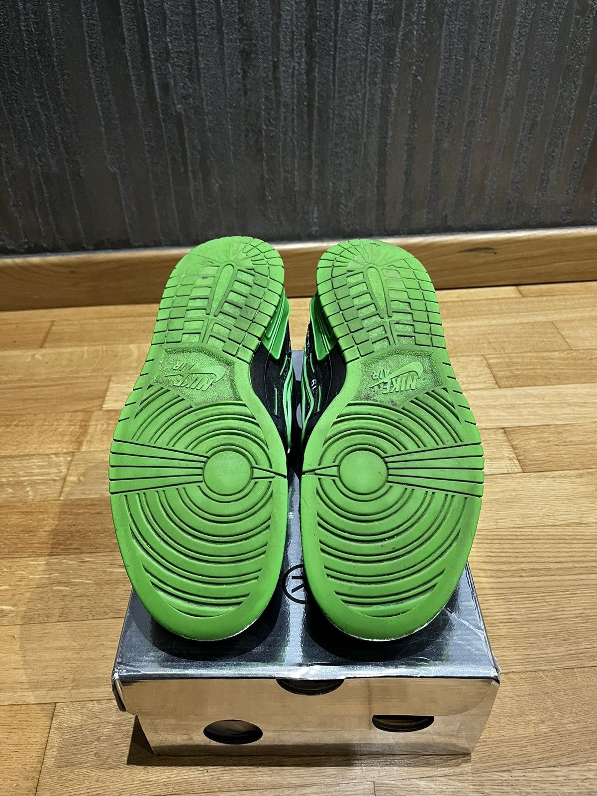 Nike × Off-White Rubber dunk Green Strike Off White Size US 11.5 / EU 44-45 - 10 Thumbnail