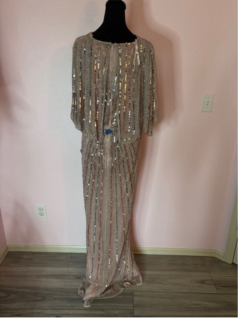 Mac Duggal Women's Mac Duggal Pink & Silver Sequin Gown Size 12 Size XL / US 12-14 / IT 48-50 - 9 Thumbnail