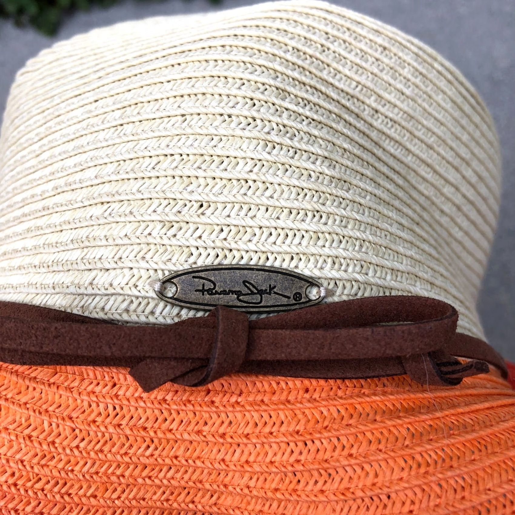Panama Jack PANAMA JACK Fedora Hat Unisex Beige Orange 100% Toyo Cap One Size Mens Womens Fedora Hat Size ONE SIZE - 4 Thumbnail