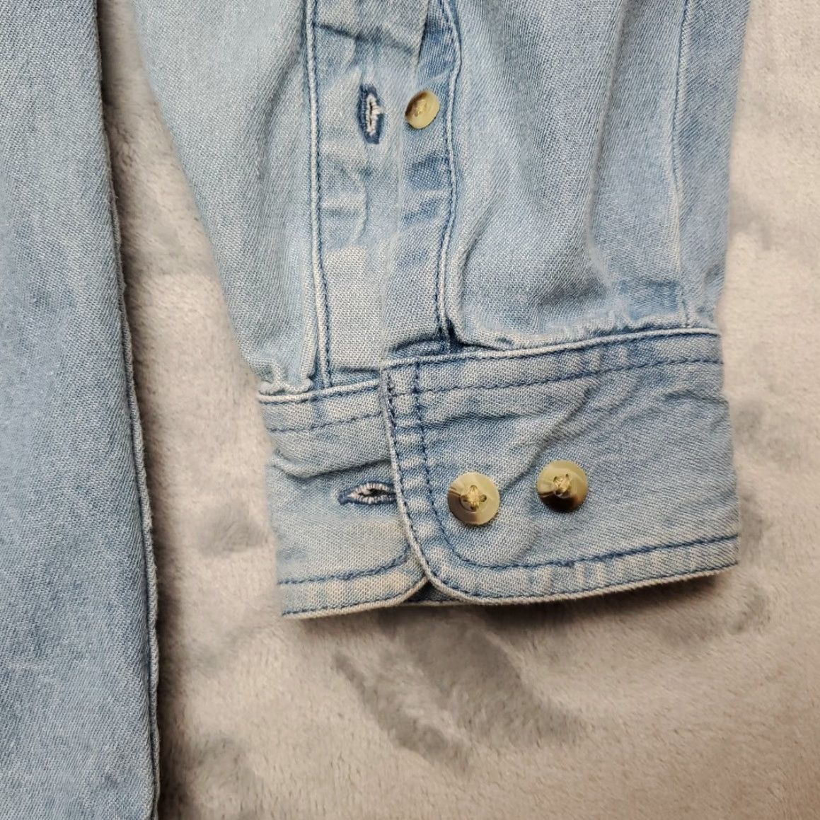 Denime VINTAGE Just Denim Shirt Men M Blue Faded Long Sleeve 100% Cotton Y2K Chesterton Size US M / EU 48-50 / 2 - 6 Thumbnail