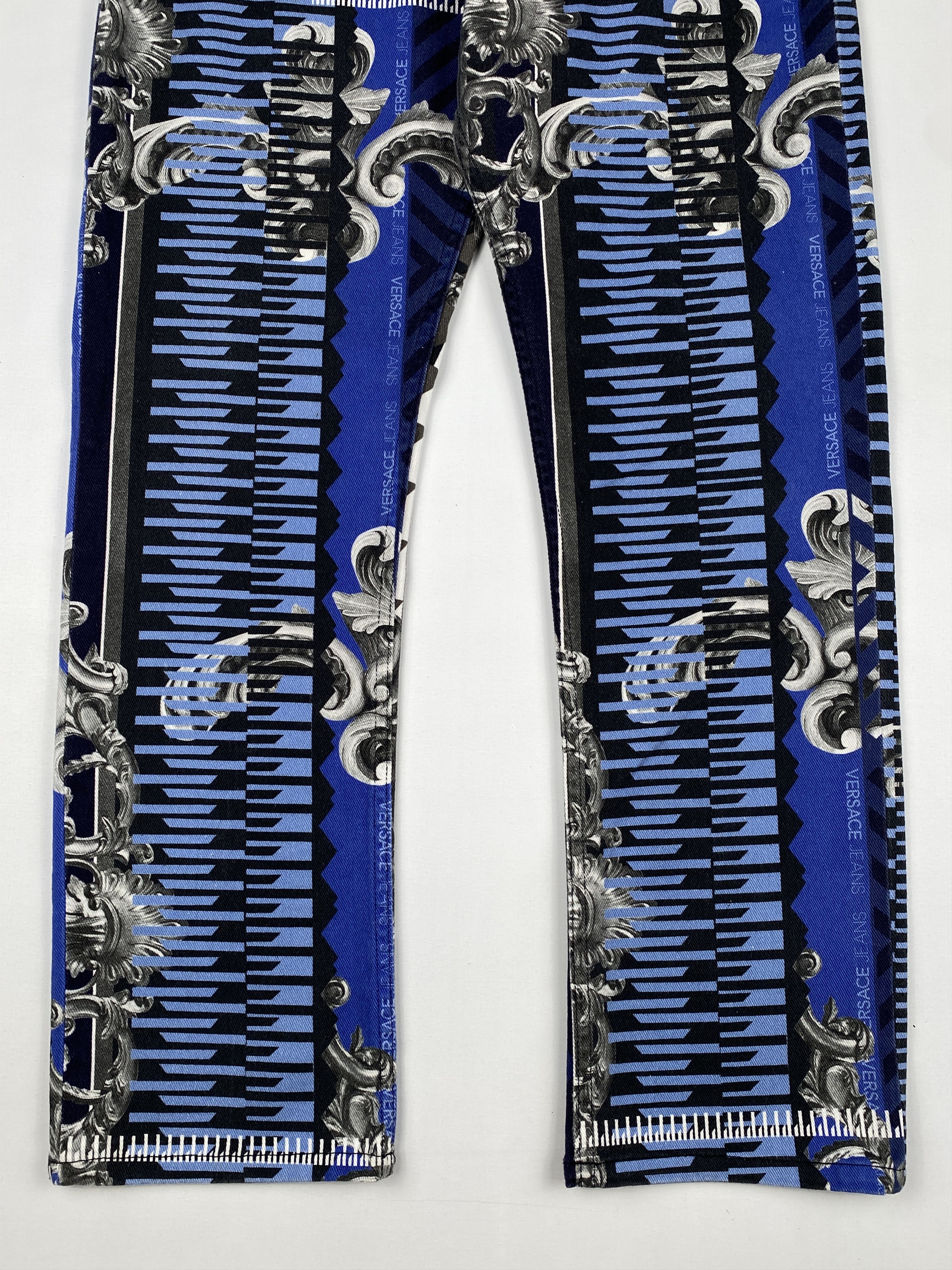 Versace Jeans Couture Patterned Slim Fit Jeans Size US 34 / EU 50 - 4 Thumbnail