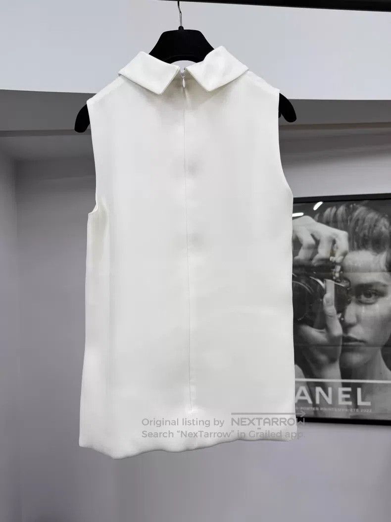 Dior Dior White rhinestone bee silk sleeveless Size XS / US 0-2 / IT 36-38 - 3 Thumbnail