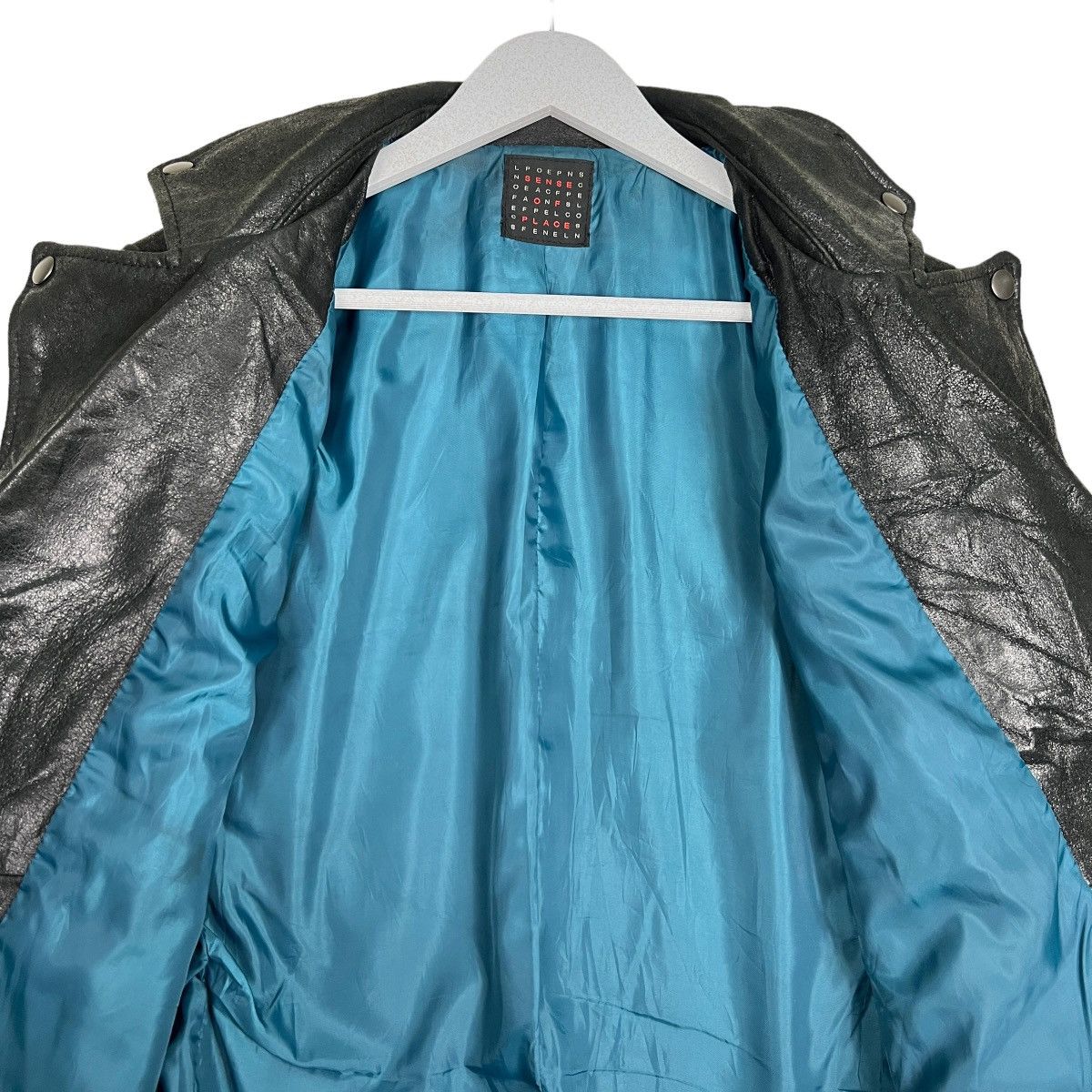 Issey Miyake 🔥 SENSE OF PLACE GOAT HIDE LEATHER MOTO JACKET Size US S / EU 44-46 / 1 - 12 Thumbnail