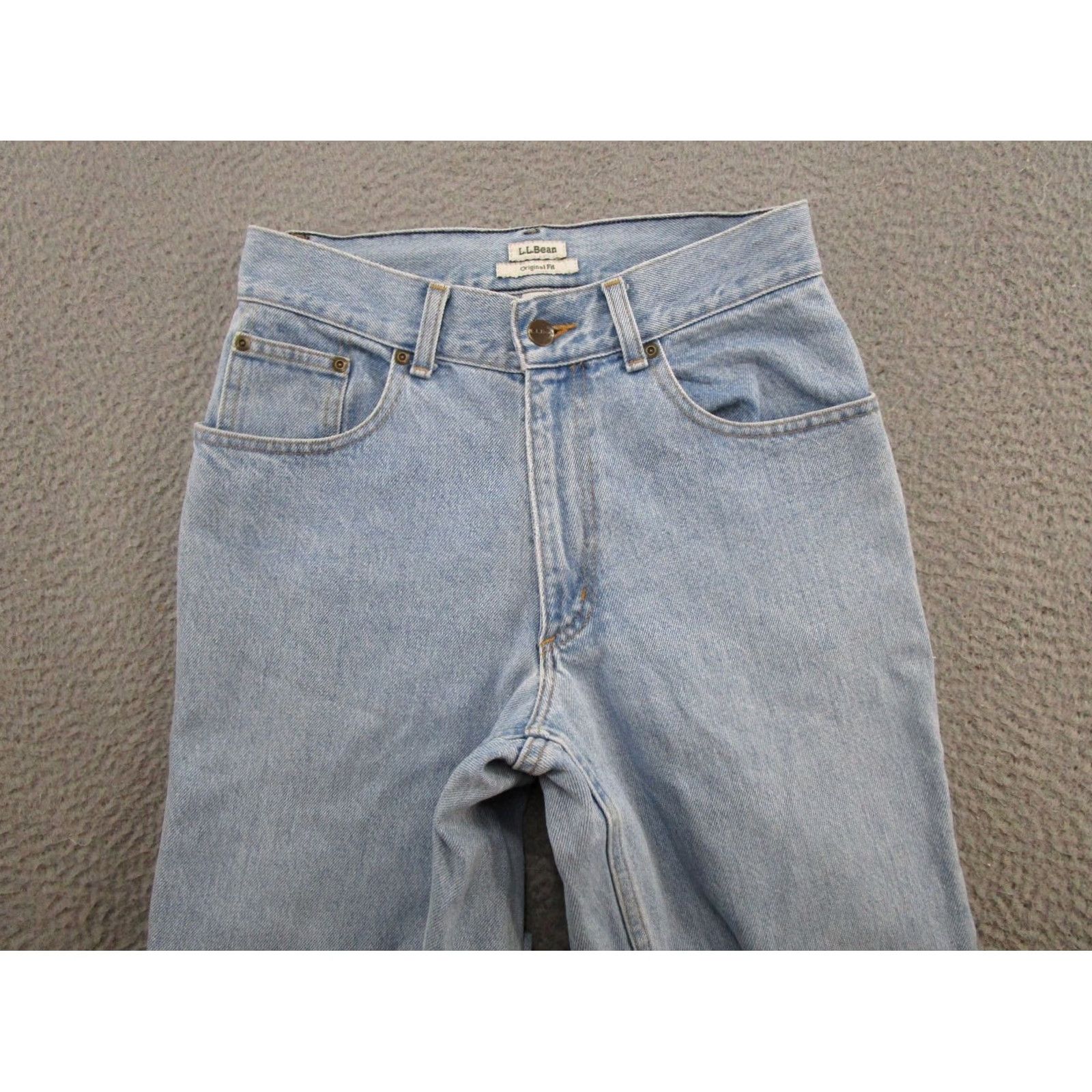 Vintage L.L. Bean Jeans Medium Wash Straight 6 Regular Denim Cotton Blue 5-Pocket City USA Womens MPN 272059 Size 28" / US 6 / IT 42 - 3 Thumbnail
