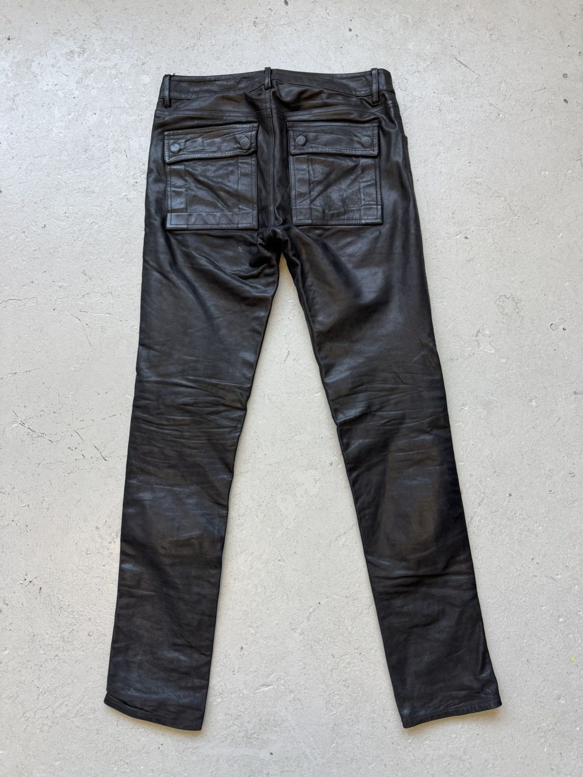 Rick Owens Rick Owens FW22 Strobe Leather Bottoms Size US 30 / EU 46 - 3 Thumbnail