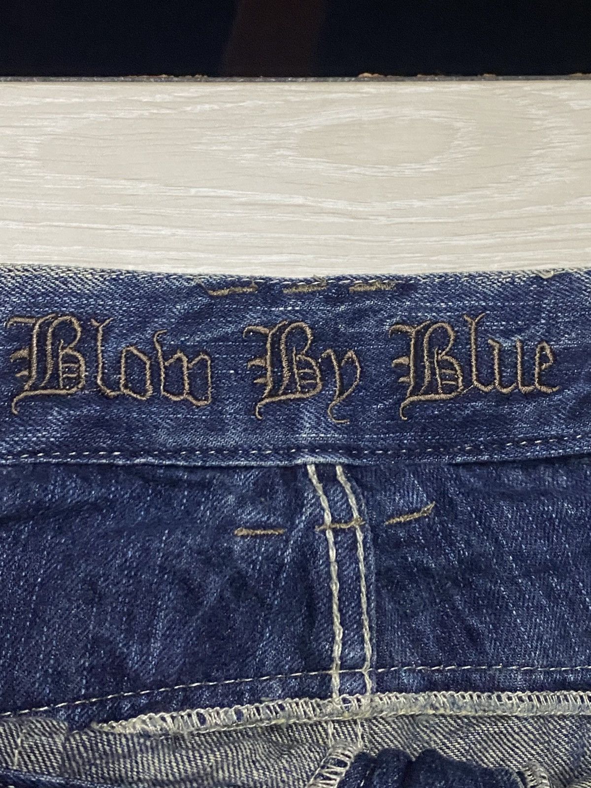 If Six Was Nine Blow By Blue Skull Button Denim Underground Japan Brand Rare Size US 32 / EU 48 - 20 Thumbnail