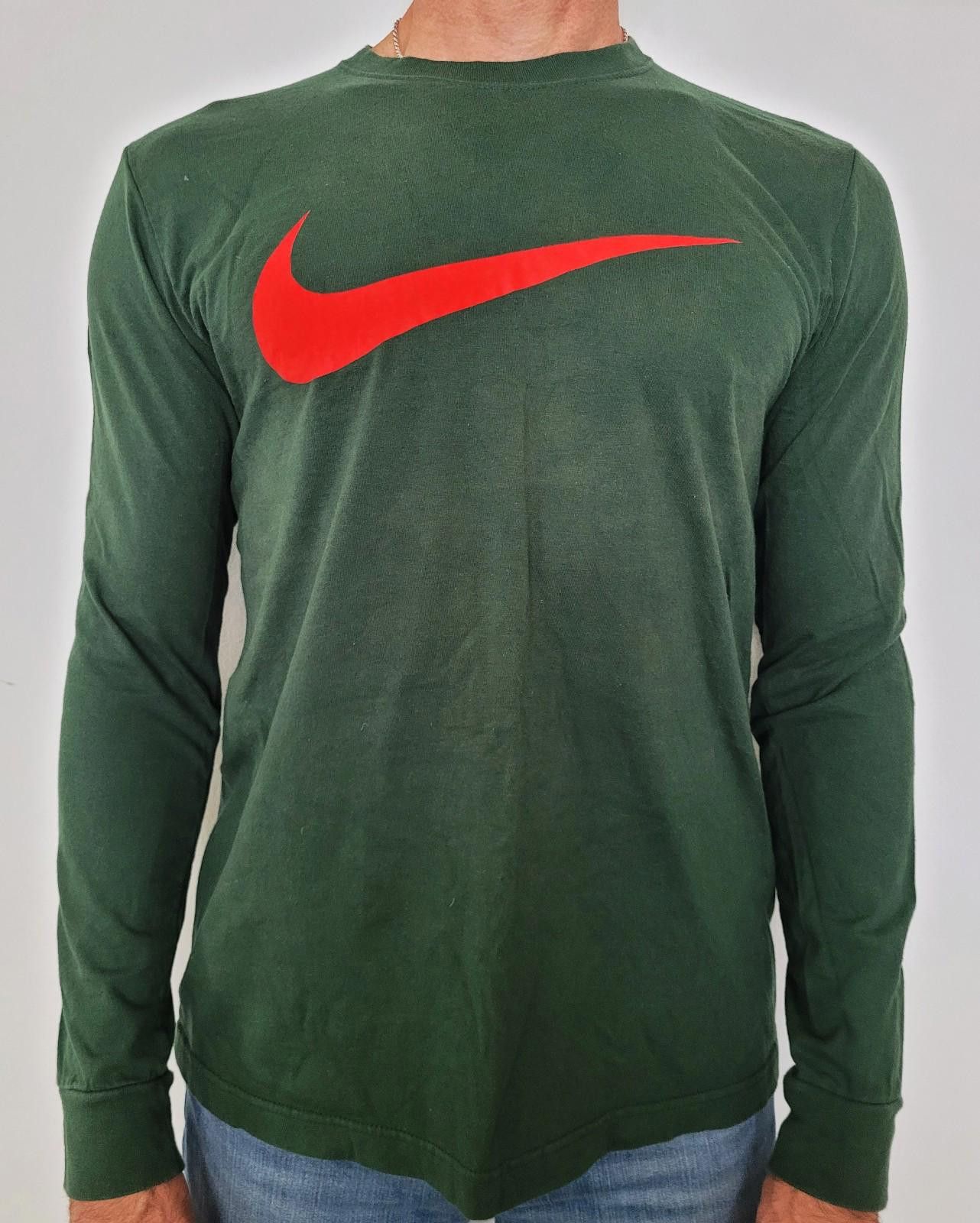 Nike Nike Men’s Long Sleeve Shirt – Forest Green w/ Red Swoosh Size US M / EU 48-50 / 2 - 1 Thumbnail
