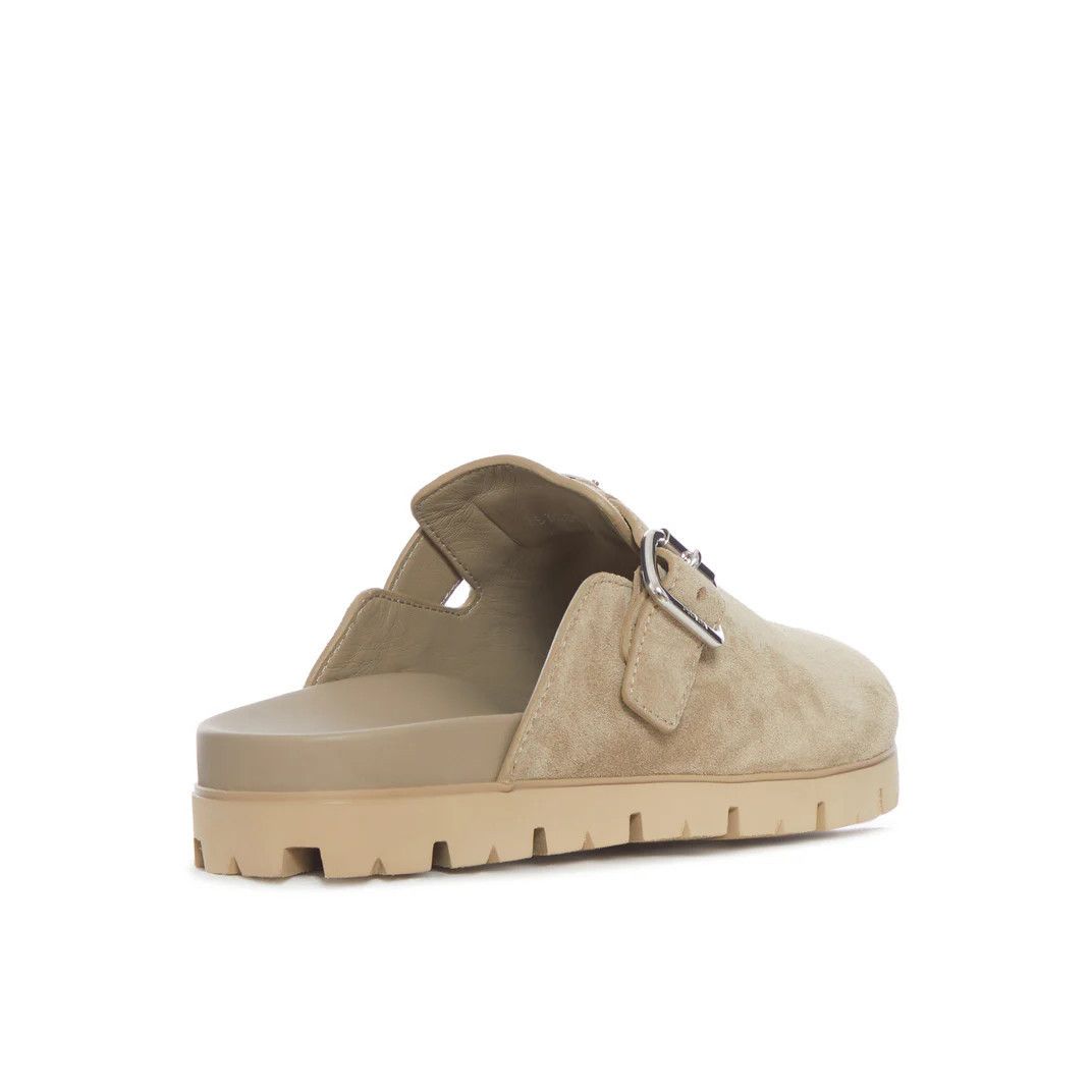 Prada PRADA Desert Beige Suede Mules New & Authentic (Men's size:1 Size US 11 / EU 44 - 3 Thumbnail