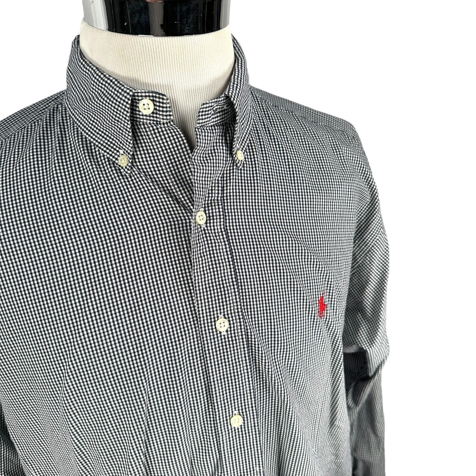 Polo Ralph Lauren Polo Ralph Lauren Shirt Men's Large Blue Gingham Cotton Size US L / EU 52-54 / 3 - 2 Thumbnail