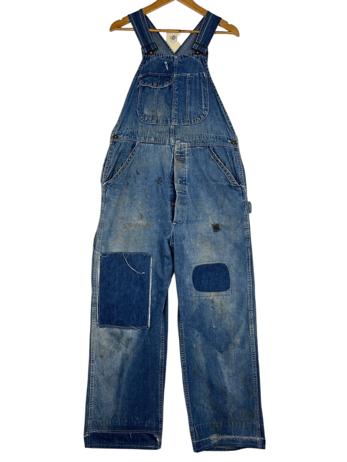 Vintage Vintage WWII Era Overalls Selvedge Patchwork Size US 36 / EU 52 - 5 Thumbnail