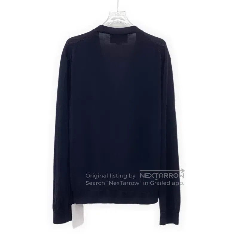 Gucci Gucci Dark blue wool V-neck single-breasted long-sleeved k Size L / US 10 / IT 46 - 2 Thumbnail