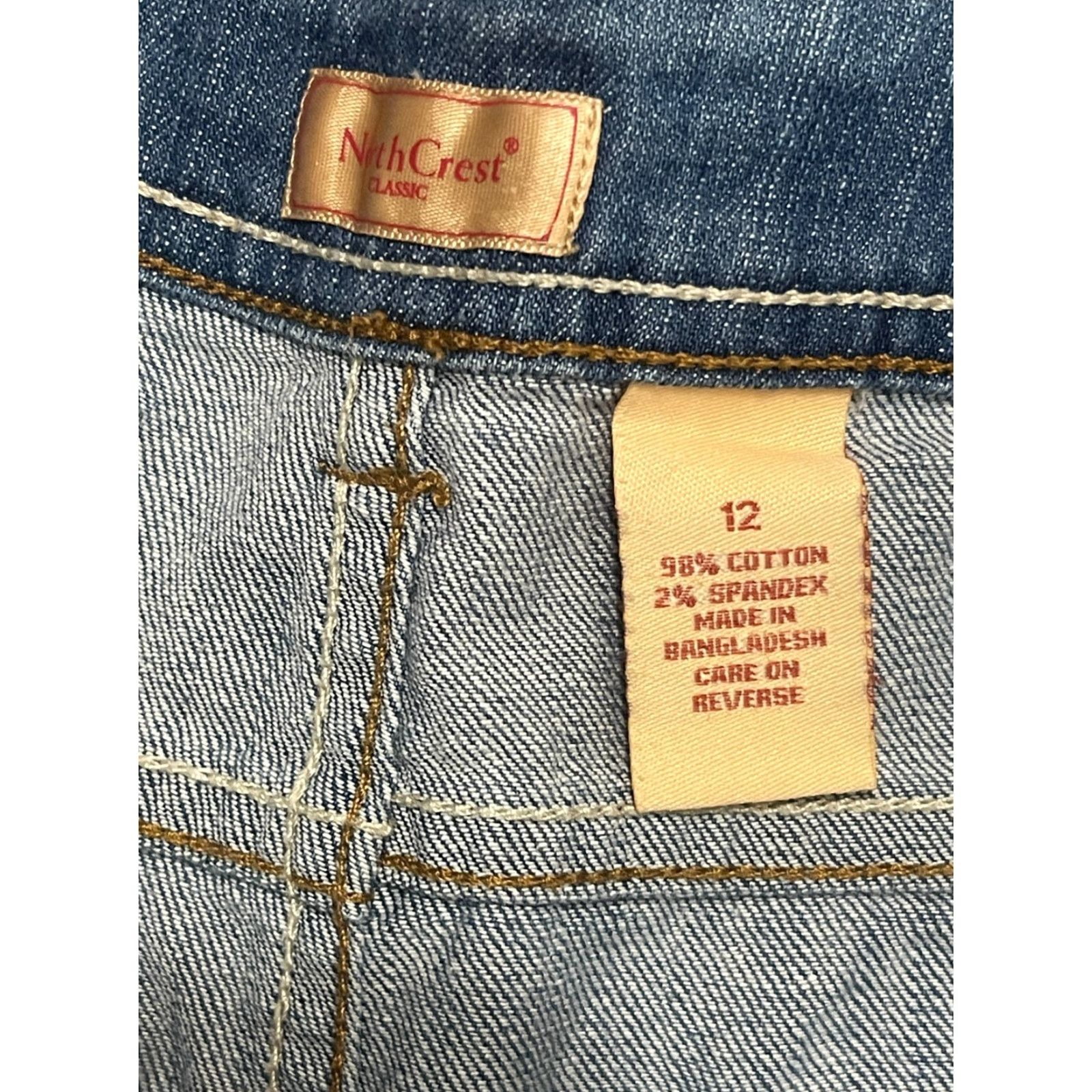 Vintage Northcrest Jeans Women's 12 Blue Denim Capri Pockets Regular Inseam 18 Vintage No Size 34" / US 12 / IT 48 - 6 Thumbnail