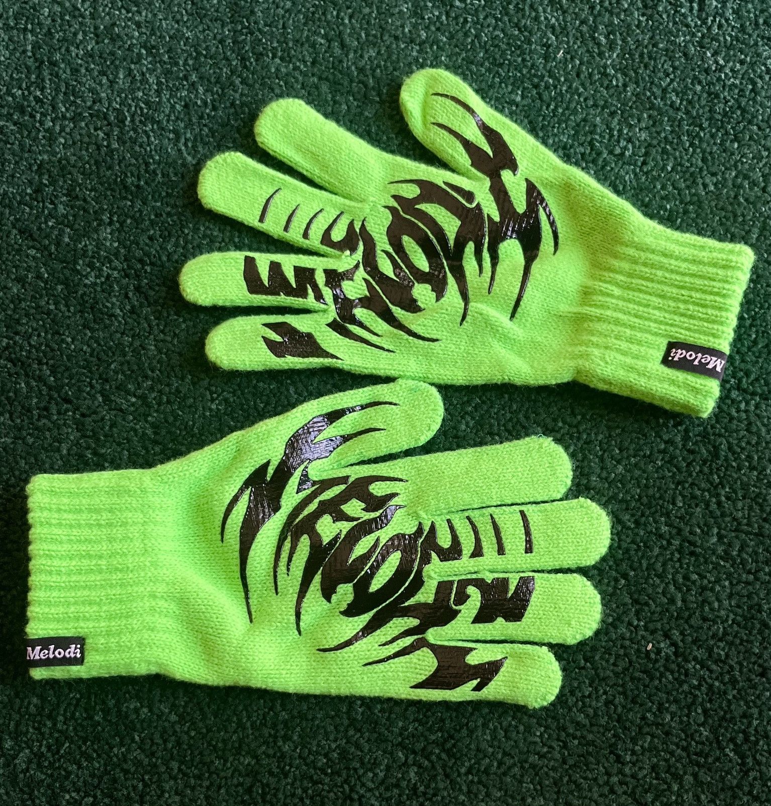 EC Melodi 3 Pack Logo Gloves Black / Orange / Green | BONKERS