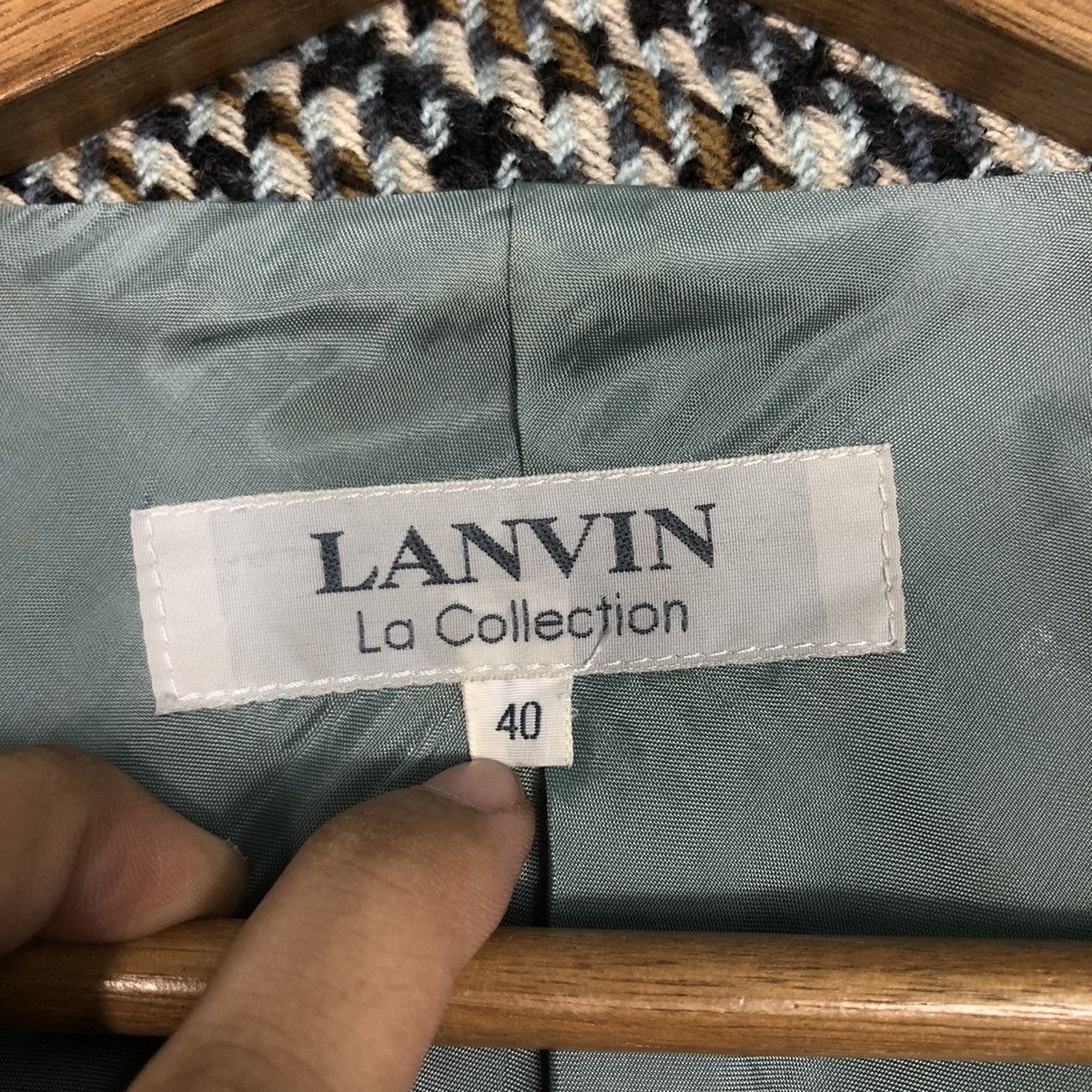 Lanvin 📌Vintage Wool Jacket Herringbone Lanvin La Collection Size US M / EU 48-50 / 2 - 19 Thumbnail