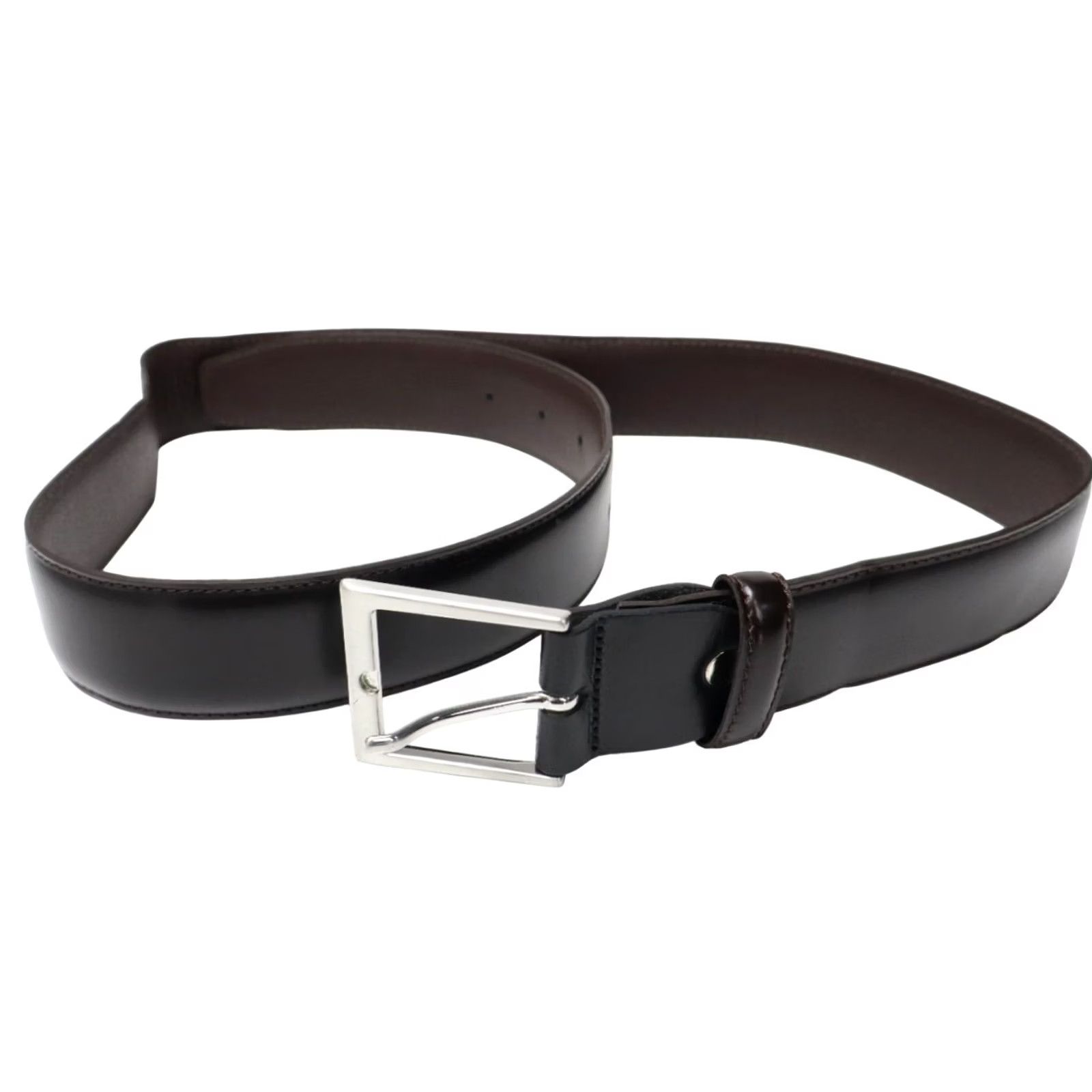 Suitsupply SUITSUPPLY Belt Men's 85/34 Genuine Leather Made In Italy Brown Square Buckle Belt Size ONE SIZE - 2 Thumbnail