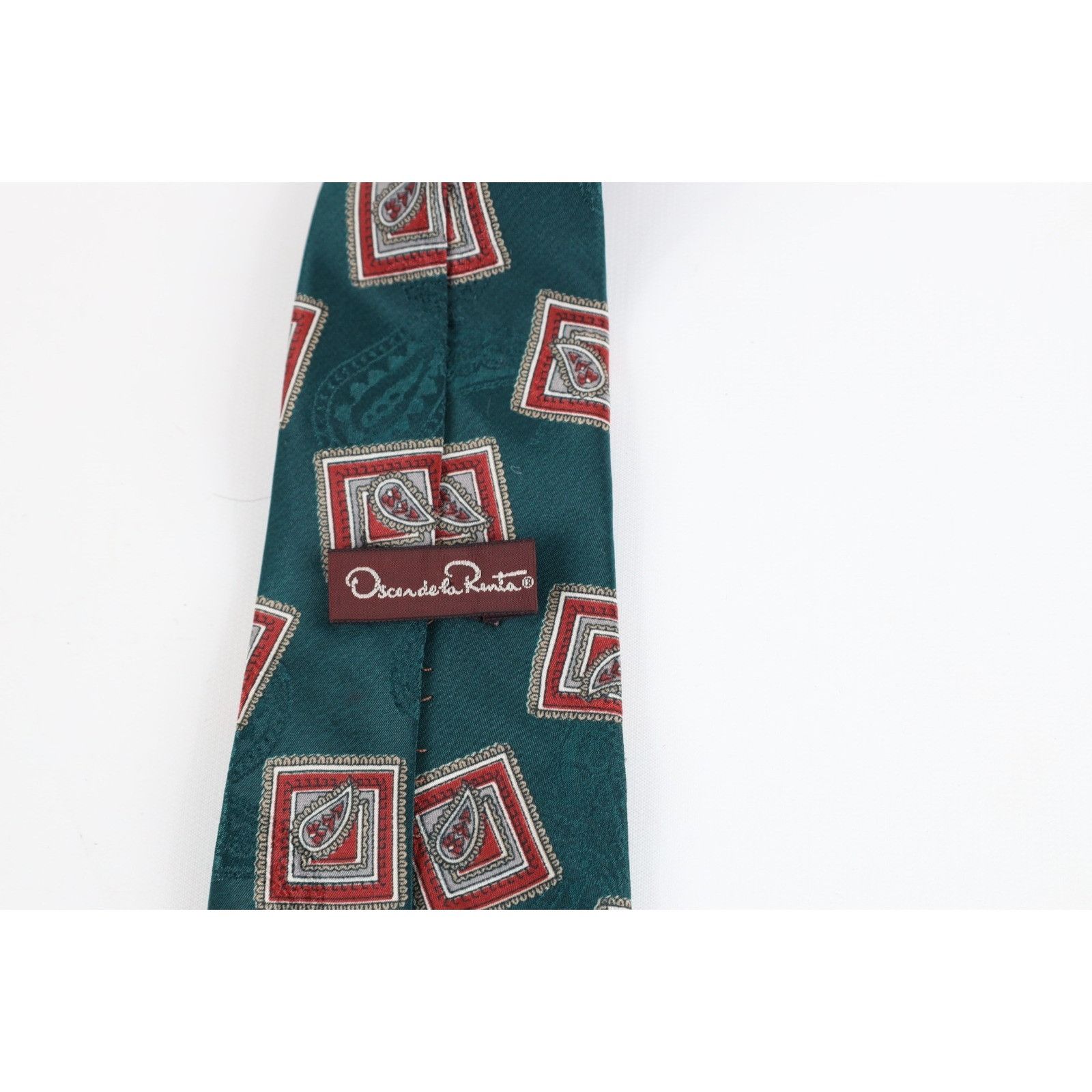 Vintage Vintage 90s Streetwear Silk Paisley Geometric Neck Tie Size ONE SIZE - 4 Thumbnail